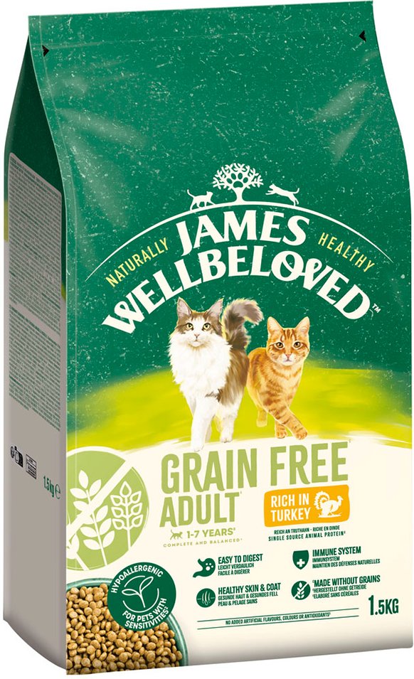 James Wellbeloved Grain Free Adult Cat Hypoallergenic Truthahn - 1,5 kg