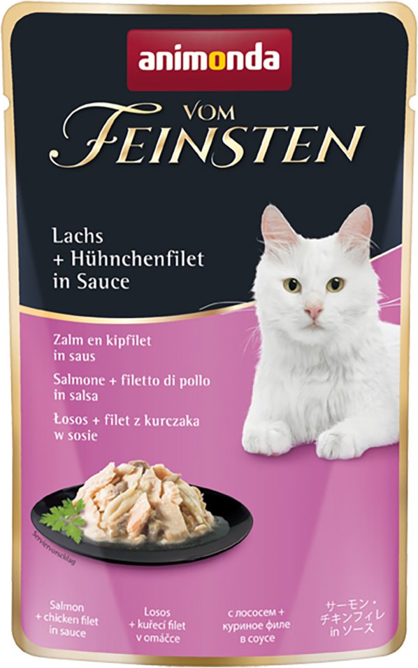 animonda vom Feinsten Adult in Sauce 18 x 50 g - Lachs + Hühnchenfilet in Sauce