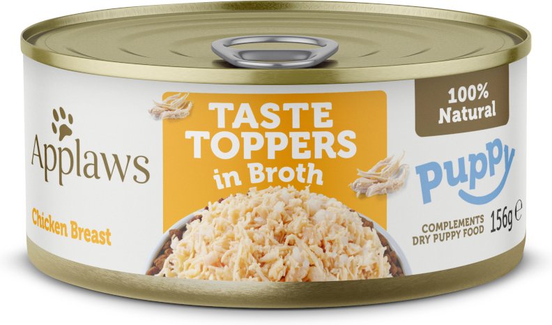 Sparpaket Applaws Puppy Taste Toppers in Brühe 12 x 156 g - Hähnchenbrust