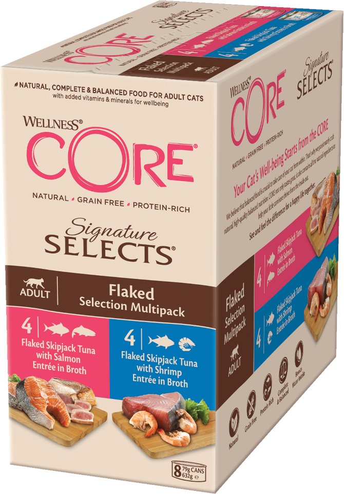 Thumbnail - Wellness Core Cat Signature Selects 8 x 79 g - Auswahl in Stücken