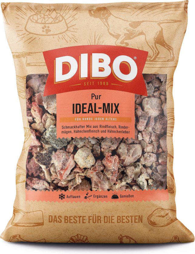 DIBO Frostfutter Ideal Mix Rind & Geflügel - 3 x 2000 g