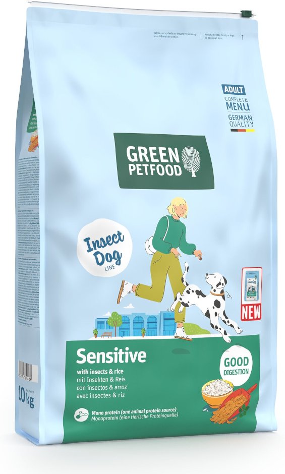Green Petfood InsectDog Sensitive mit Insekten & Reis - 10 kg