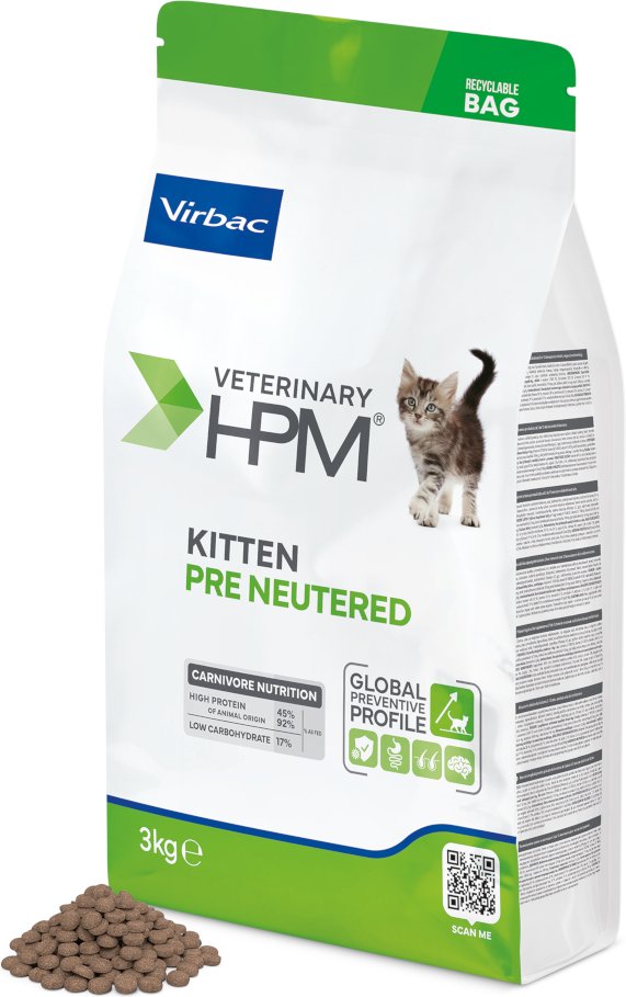 Virbac Veterinary HPM Baby Pre-Neutered Cat - Sparpaket: 2 x 3 kg