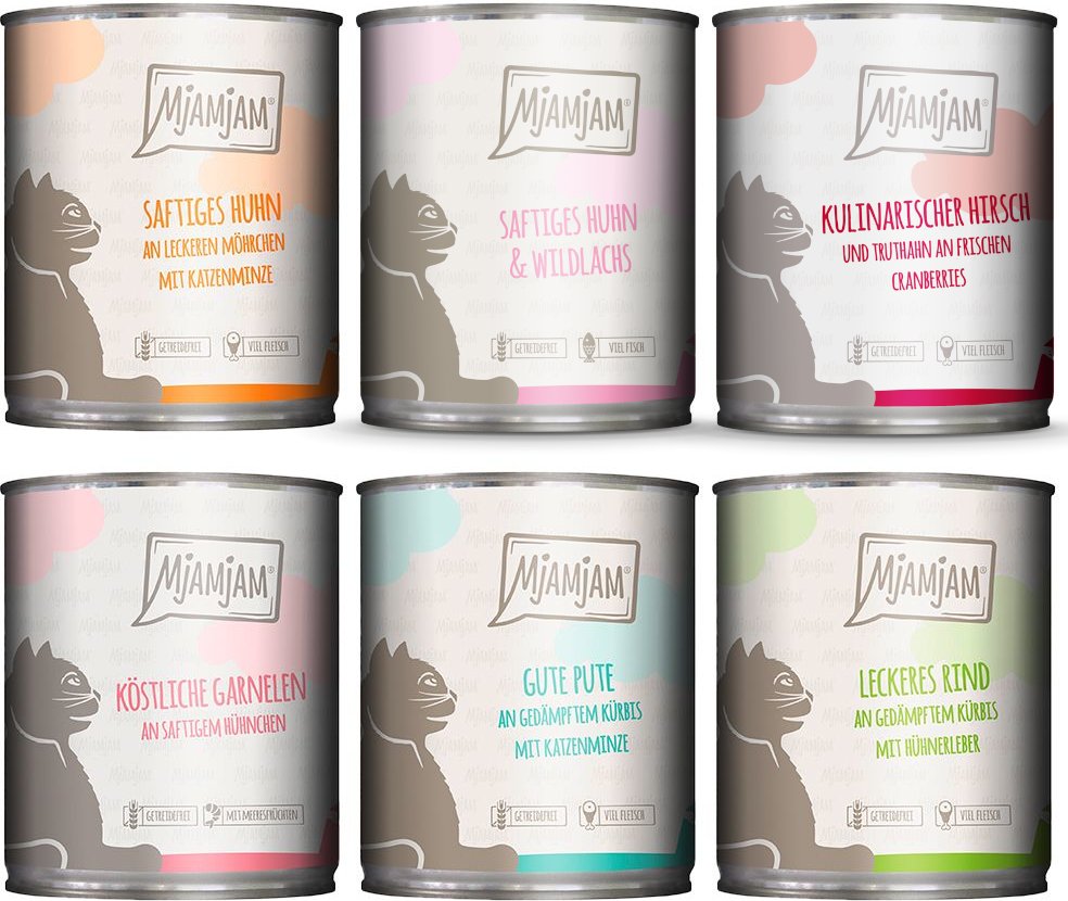 Probierpaket MjAMjAM 6 x 800 g - Mixpaket (6 Sorten)