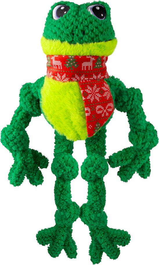 KONG Holiday Knots Frosch - Größe L/XL: ca. L 44,5 x B 28,5 x H 9 cm
