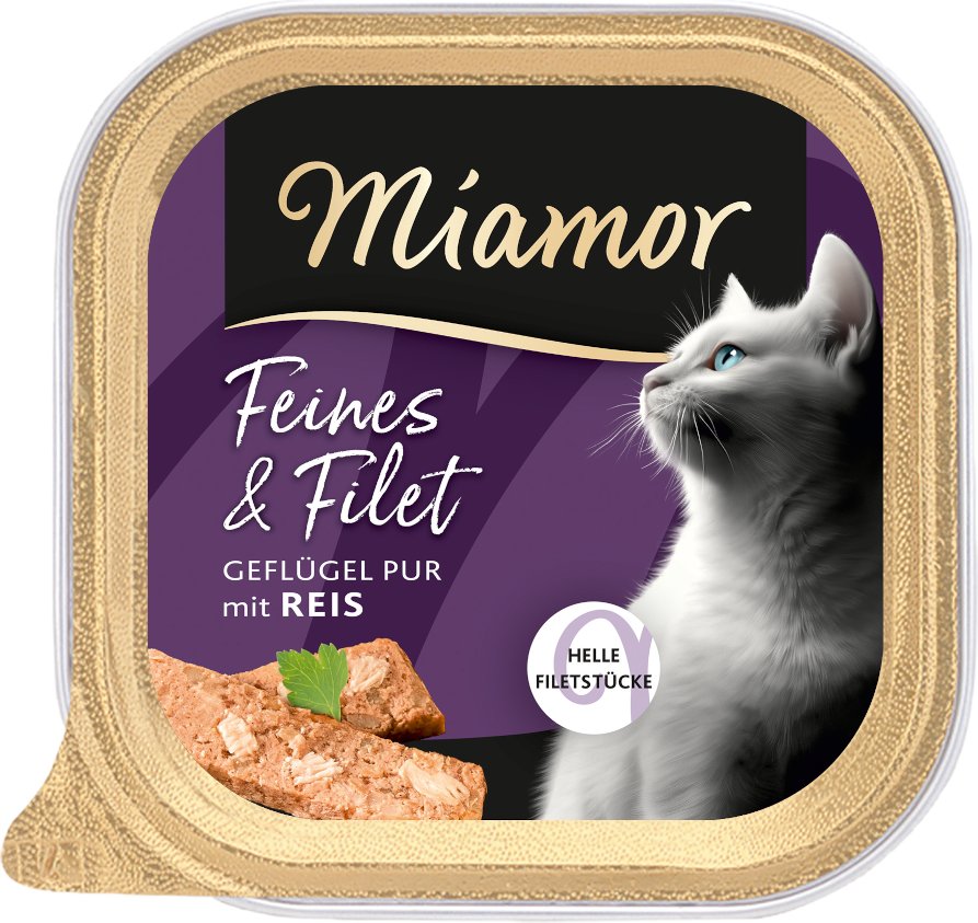 Miamor Feines & Filet 16 x 100 g - Geflügel Pur & Reis