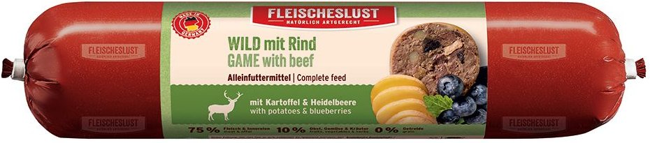 Fleischeslust Classic 6 x 800 g - Wild mit Rind mit Kartoffel & Heidelbeere