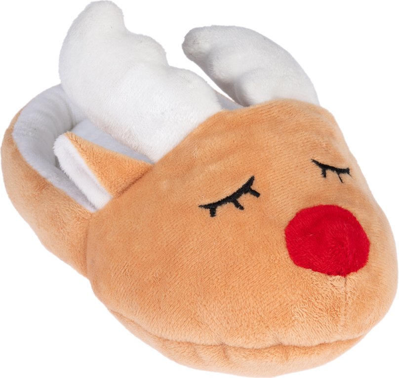 TIAKI Plüsch-Hausschuh Rentier - L 20 x B 11 x H 6 cm