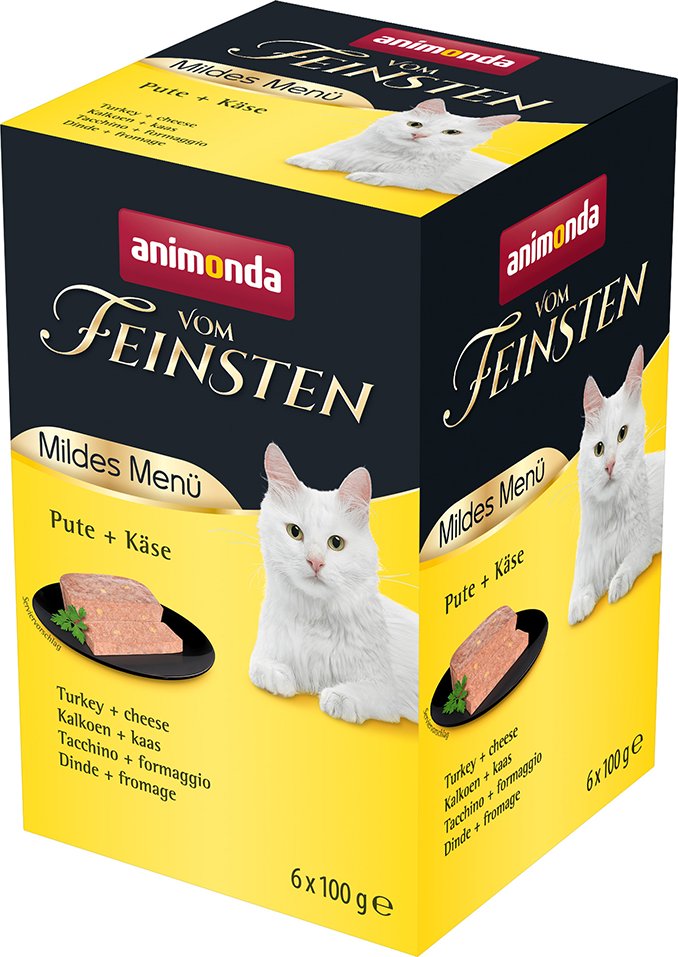 animonda vom Feinsten Mildes Menü Adult 6 x 100 g - Pute & Käse