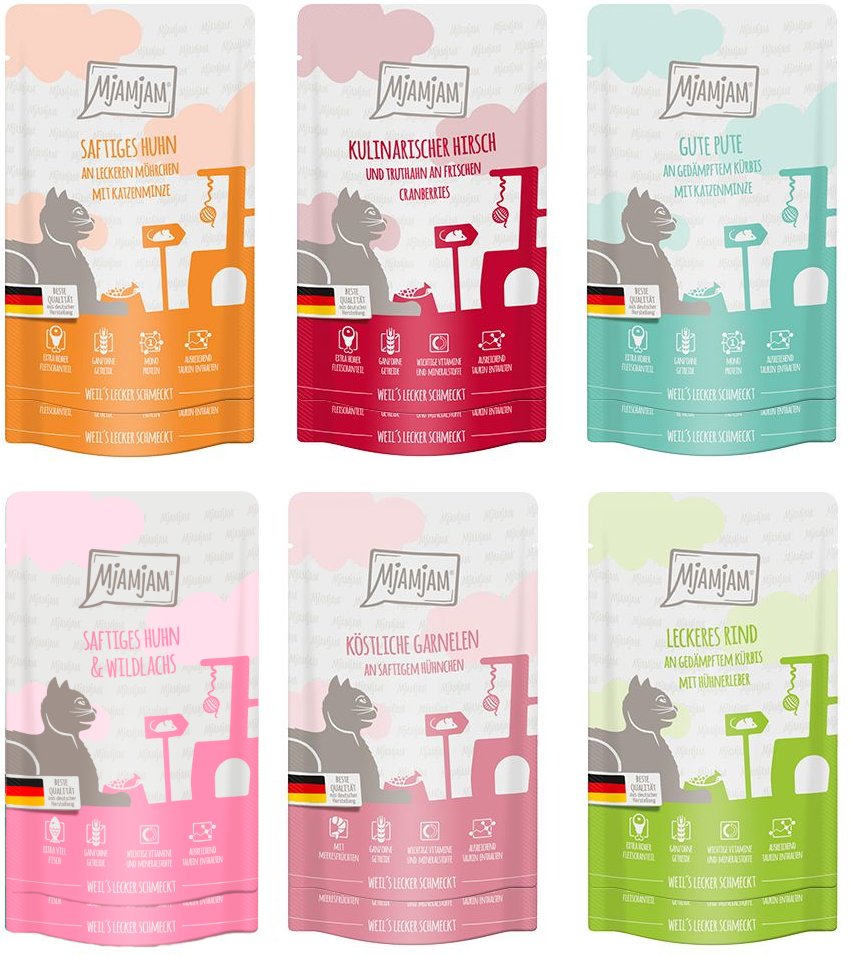 Probierpaket MjAMjAM 12 x 125 g - Mixpaket (6 Sorten)