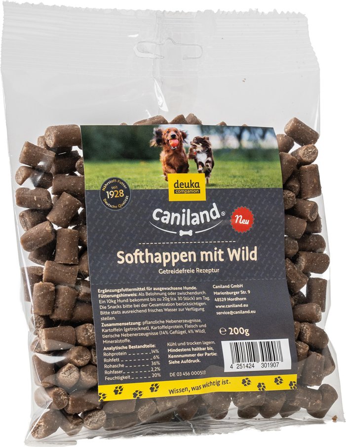 Caniland Softhappen Getreidefrei mit Wild - Sparpaket: 4 x 200 g