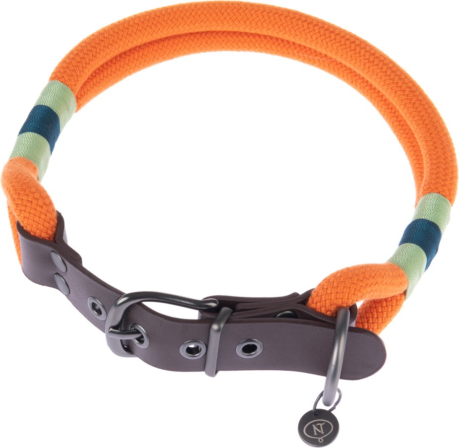 Nomad Tales Spirit Halsband, tangerine - Größe XS: 30 - 36 cm Halsumfang, 30 mm breit