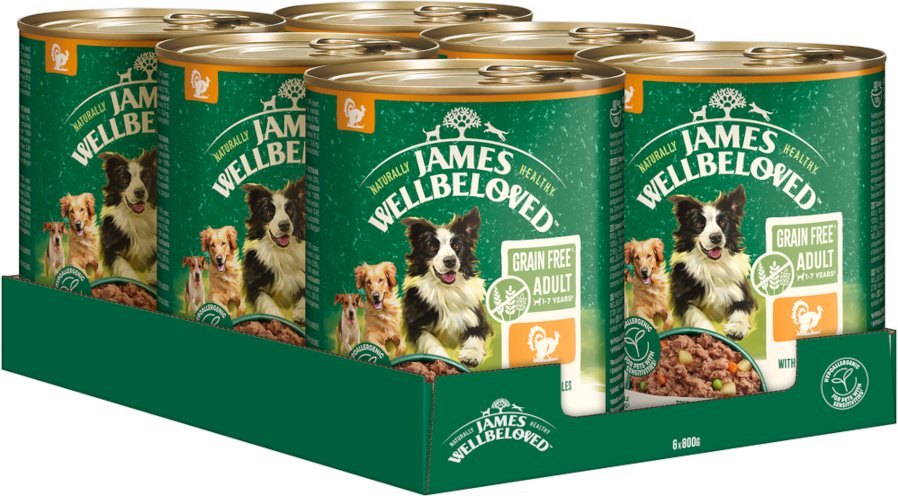 James Wellbeloved Grain Free Adult Dog Hypoallergenic Truthahn - 6 x 800 g