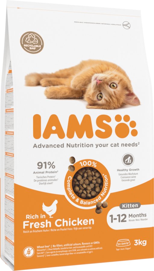IAMS Advanced Nutrition Kitten mit Frischem Huhn - 3 kg