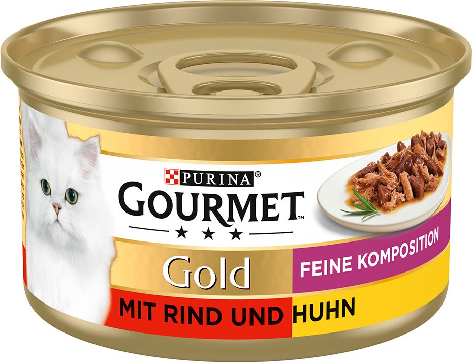 Sparpaket Gourmet Gold Feine Komposition 48 x 85 g - Rind & Huhn