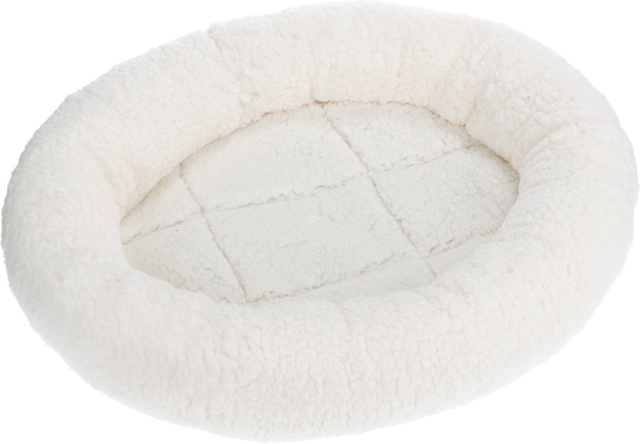 Kuschelbett Fluffy 2in1 - wollweiß: L 50 x B 42 x H 7,5 cm