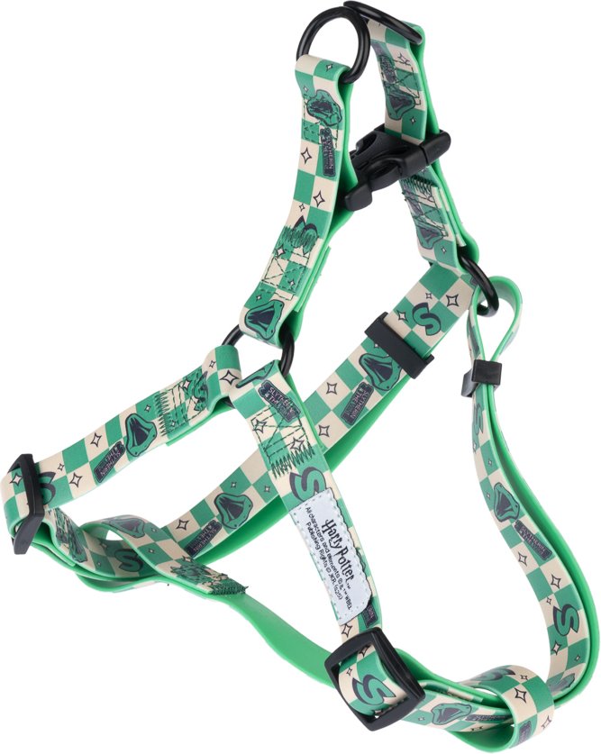 Harry Potter Slytherin Geschirr, grün - Größe L: 62 - 91 cm Brustumfang