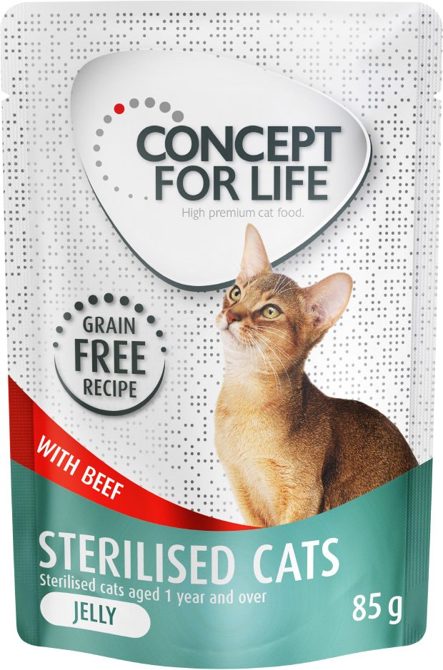 Concept for Life Sterilised Cats mit Rind getreidefrei - in Gelee - 12 x 85 g