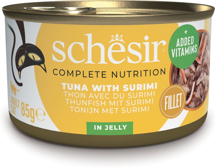 Thumbnail - Schesir Complete Nutrition Filet in Gelee 6 x 85 g in Dosen - Thunfisch mit Surimi