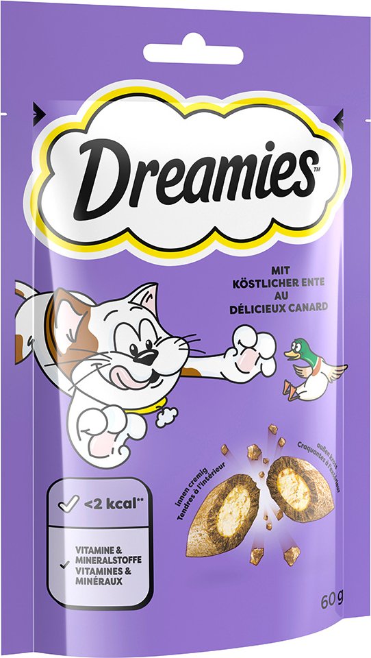Sparpaket Dreamies 55 / 60 / 180 g - Ente (6 x 60 g)