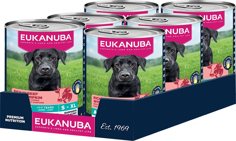 Eukanuba Adult Reich an Rind mit Kürbis - Sparpaket: 24 x 400 g
