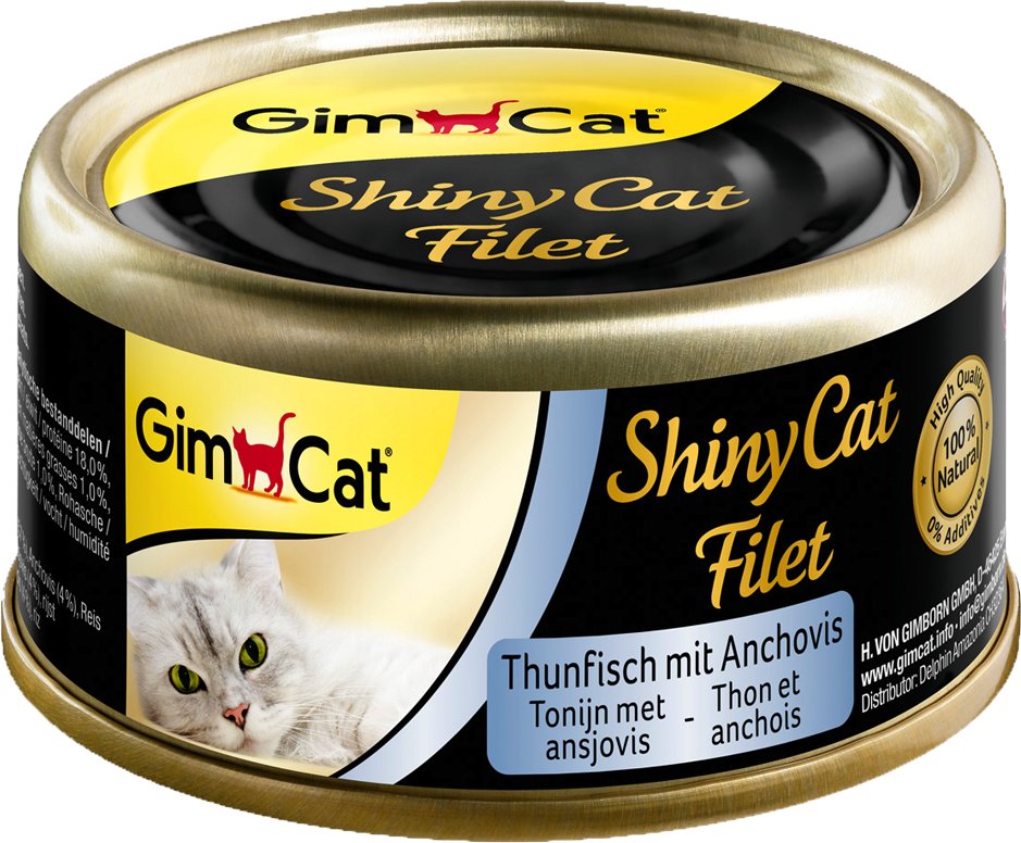 Thumbnail - Sparpaket GimCat ShinyCat Filet Dose 24 x 70 g - Thunfisch & Anchovis