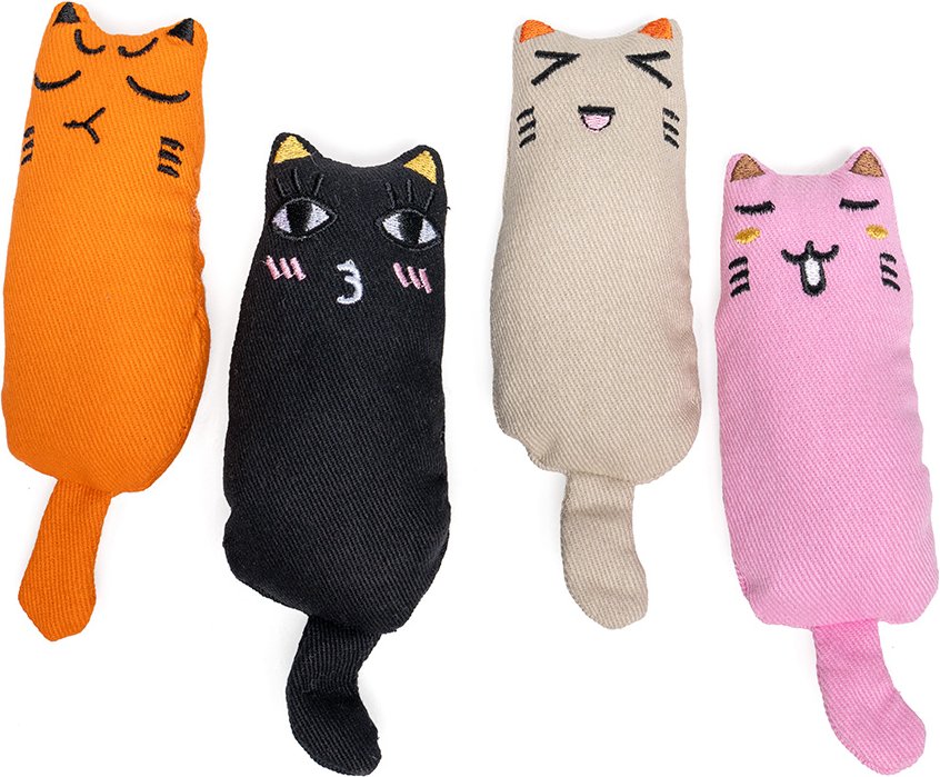 zooplus Basics Katzenspielzeug-Set Kitty mit Katzenminze - 4 Stück