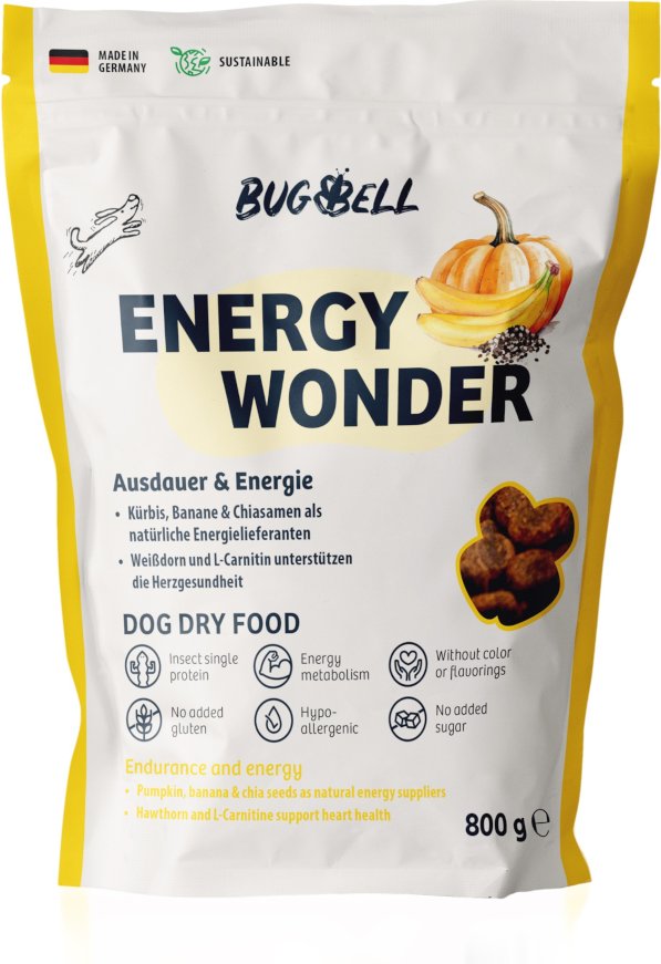 BugBell Trockenfutter Energy Wonder - Sparpaket: 4 x 800 g