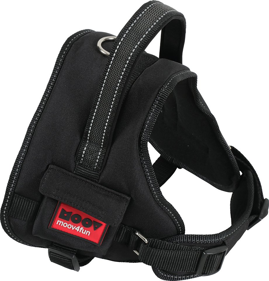 Zolux Moov Verstellbares Hundegeschirr, schwarz - Größe XL: 76 - 96 cm Brustumfang