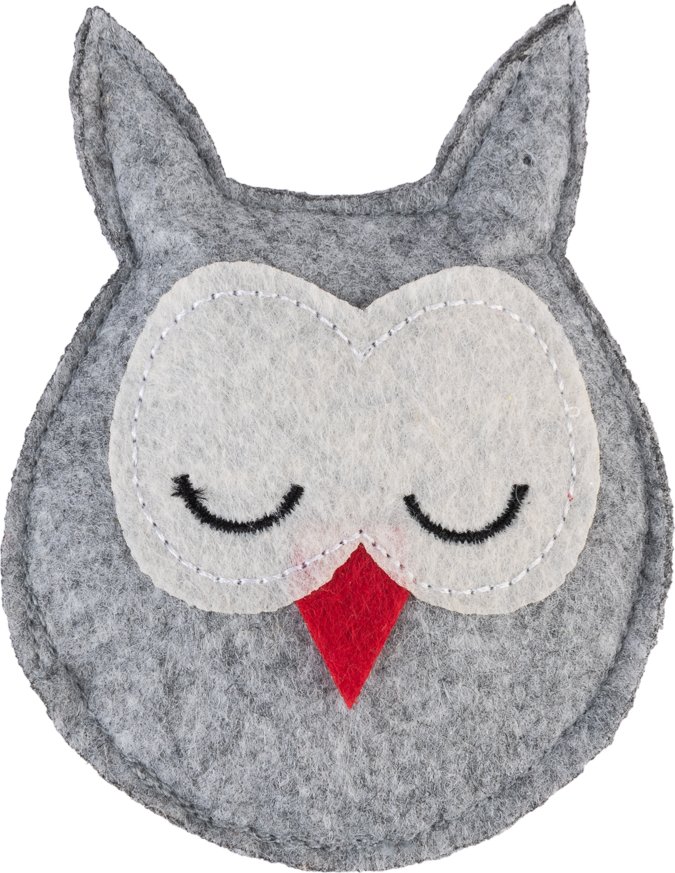 TIAKI Katzenspielzeug Filz-Eule mit Katzenminze - 1 Stück