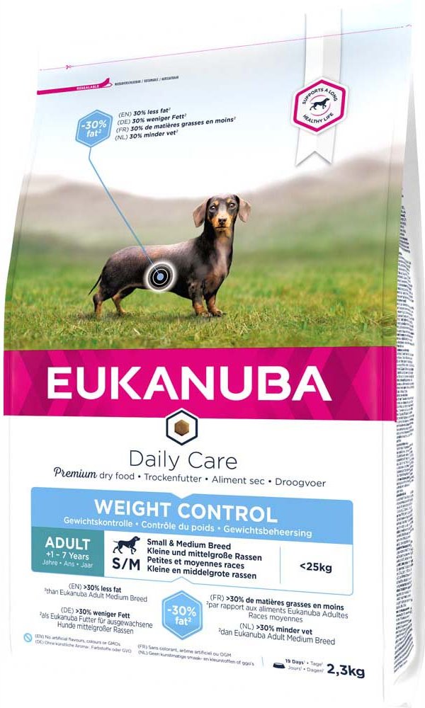Eukanuba Daily Care Weight Control Small/Medium Adult Dog - Sparpaket: 2 x 2,3 kg