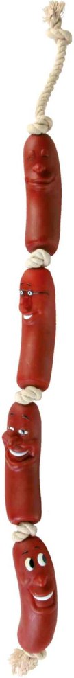 Trixie Vinyl-Würstchenkette mit Tau - L 75 cm