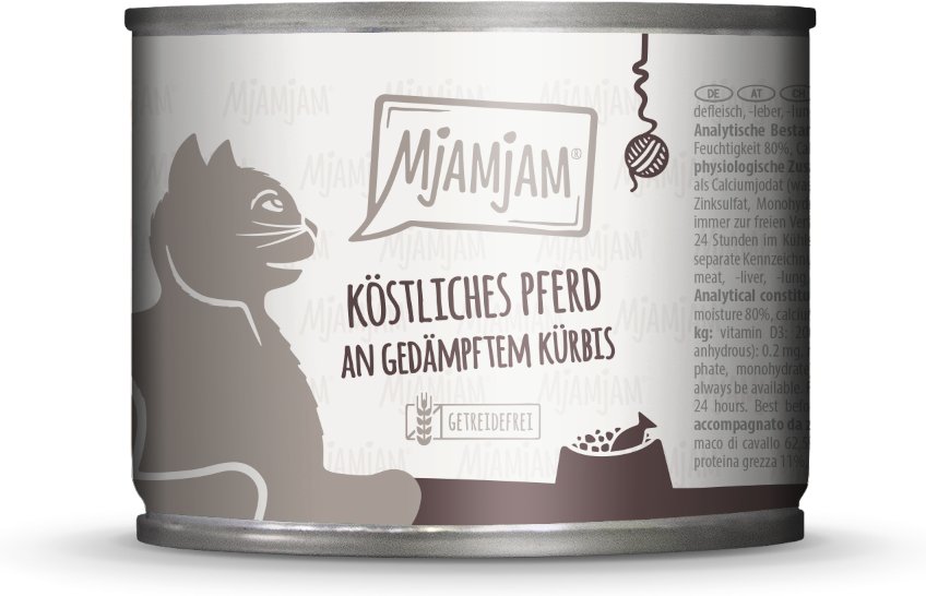 MjAMjAM 6 x 200 g - köstliches Pferd an gedämpftem Kürbis