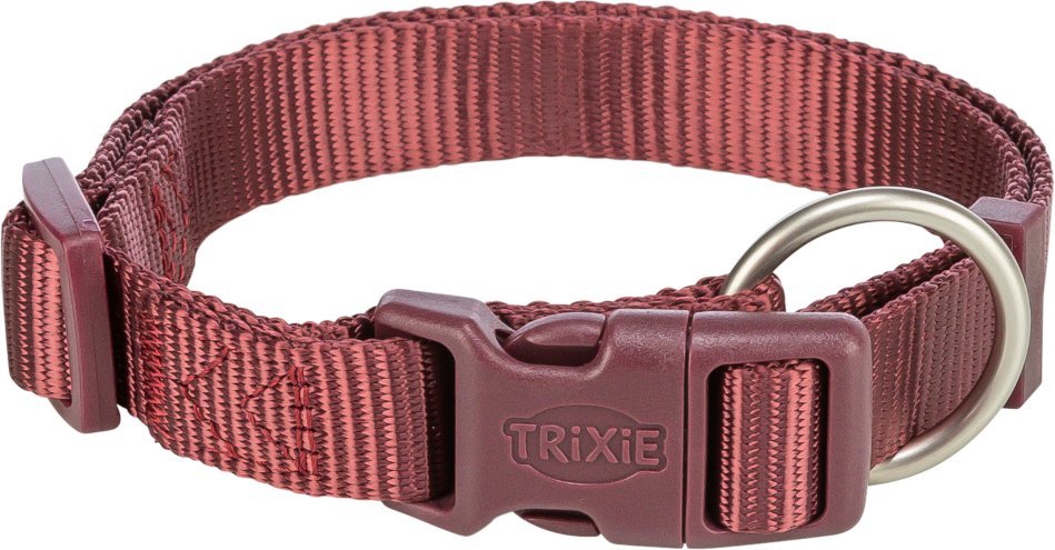 Trixie Premium Halsband, sangria - Größe XS - S: 22 - 35 cm Halsumfang, 10 mm breit
