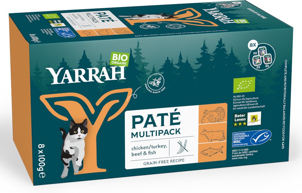 Thumbnail - Sparpaket Yarrah Bio 48 x 100 g - Pâté-Mix (3 Sorten)