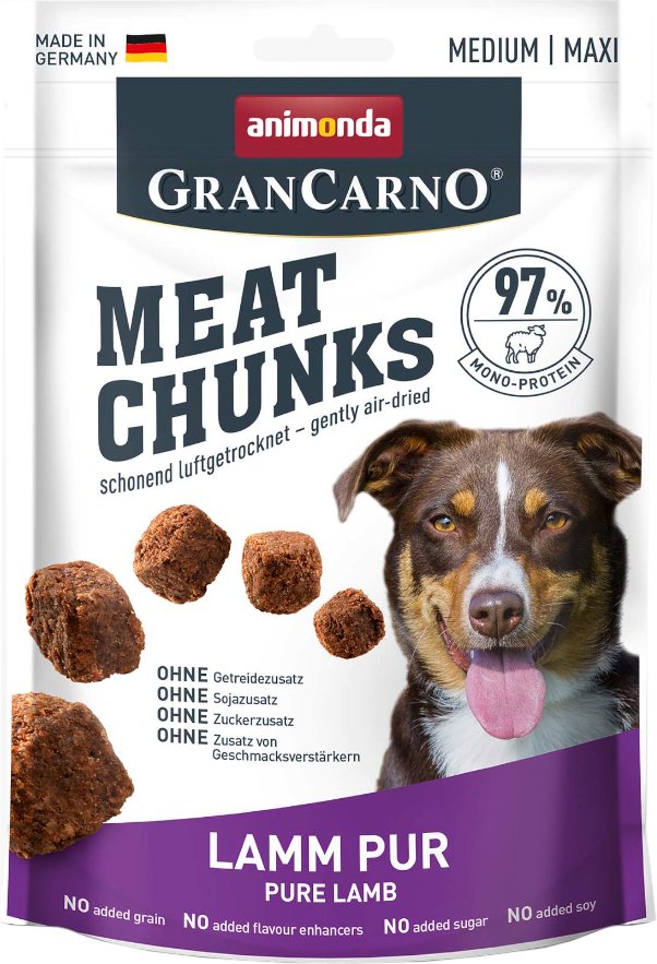 animonda Gran Carno Meat Chunks Medium / Maxi - Sparpaket: 4 x 80 g Lamm Pur