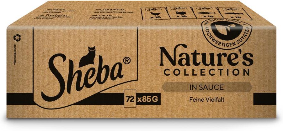 Sparpaket Sheba Nature's Collection 144 x 85 g - Feine Vielfalt in Sauce