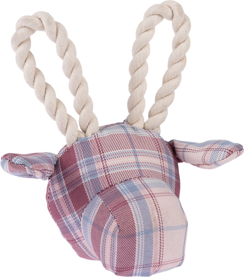 TIAKI Hundespielzeug Giraffe mit Seil - Gr. S: L 18 x B 11 x H 16 cm