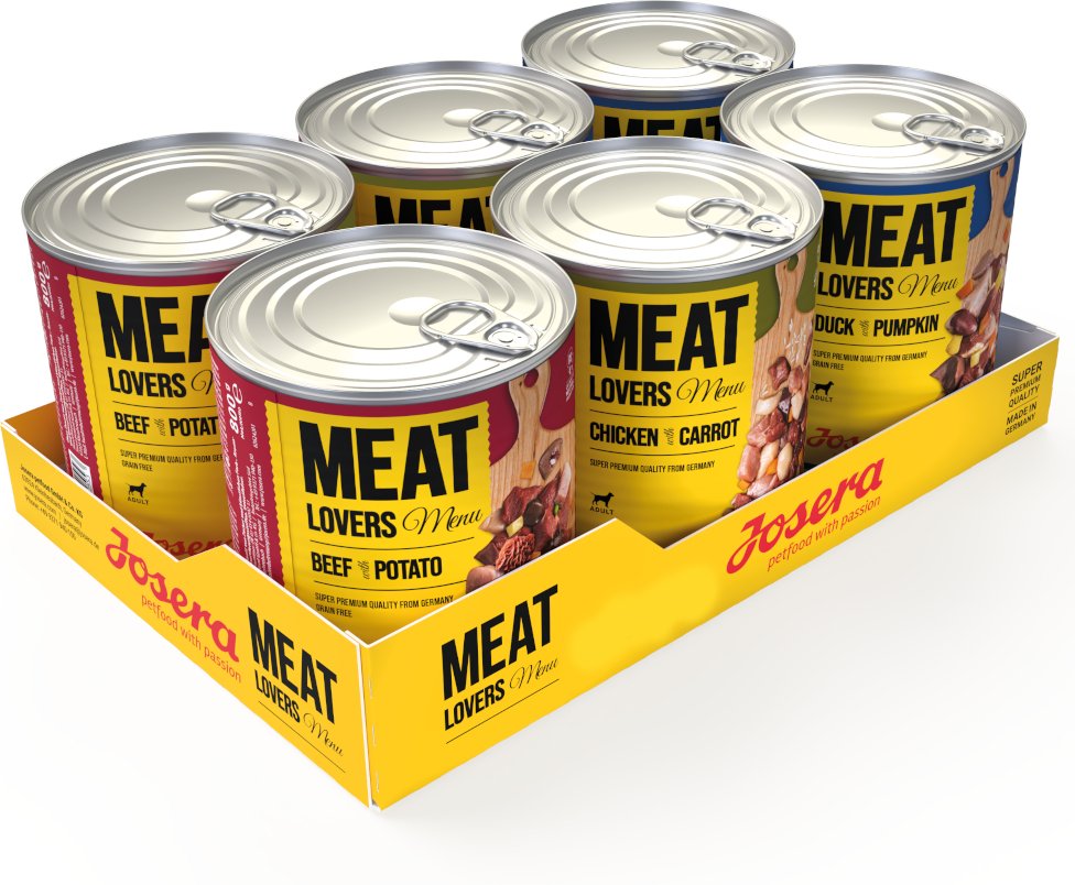 Josera Meatlovers Menü 6 x 800 g - Mix (3 Sorten)