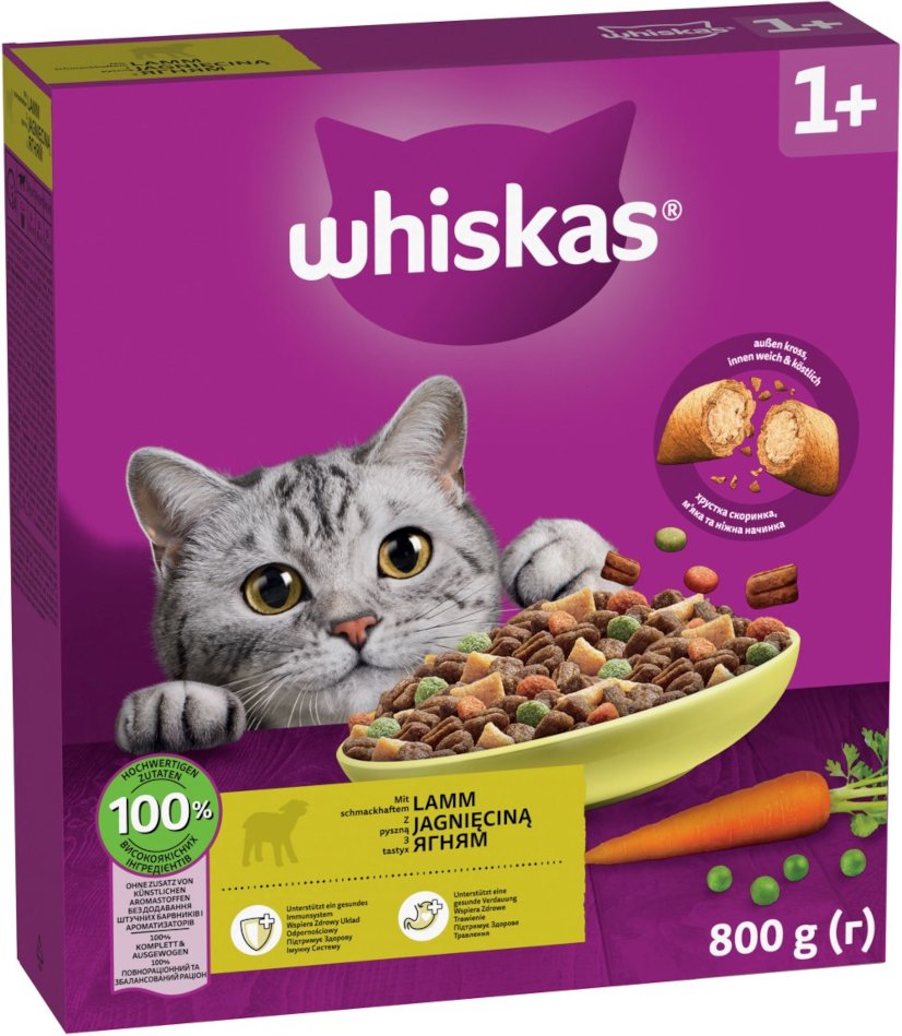 Whiskas 1+ Lamm - Sparpaket: 2 x 800 g