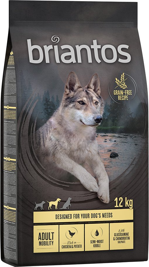 Briantos Adult Mobility Huhn & Kartoffel - GETREIDEFREIE Rezeptur - 2 x 12 kg