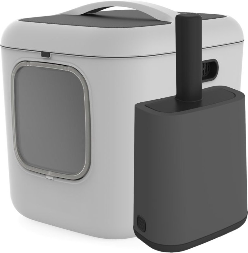 Rotho MyPet BIALA Schaufel mit Halter - Set: Schaufel mit Halter + Katzentoilette BIALA XL