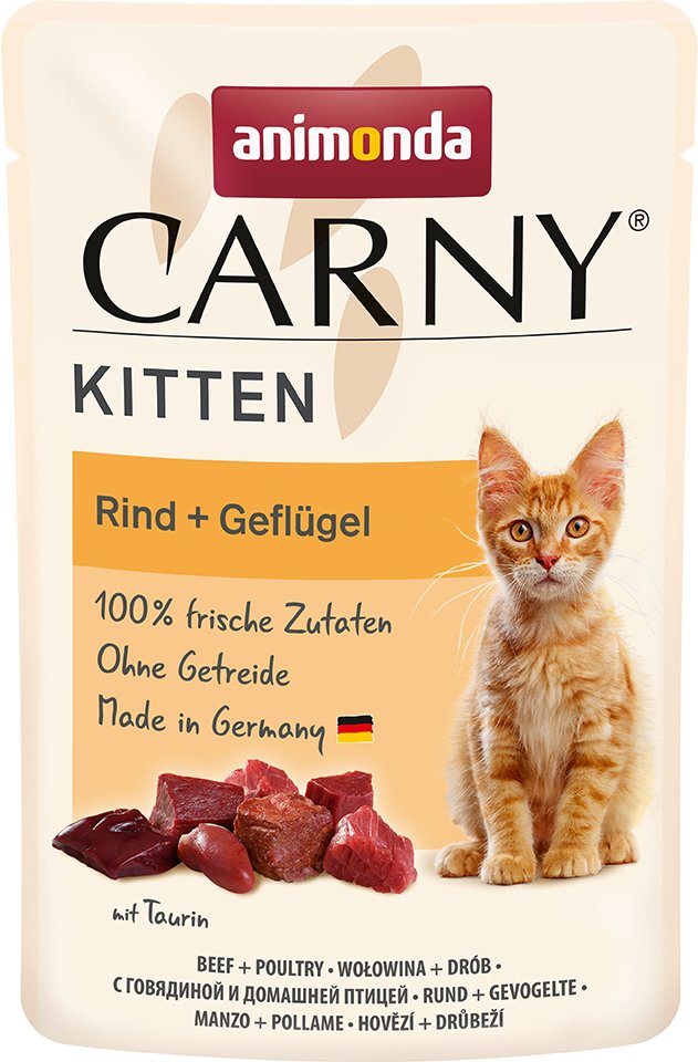 Thumbnail - Sparpaket animonda Carny Kitten Pouch 24 x 85 g - Rind + Geflügel