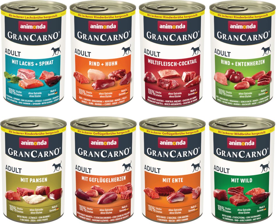 animonda GranCarno Adult 48 x 400 g Mixpaket - Mix (8 Sorten)