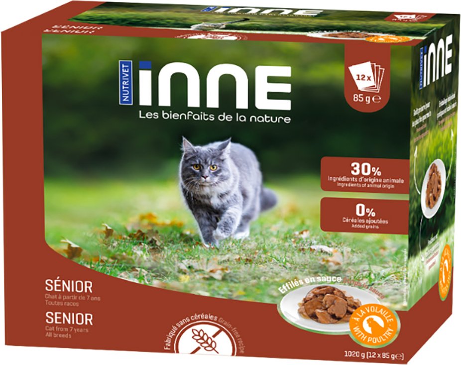 Nutrivet Inne Senior Katze mit Geflügel - 12 x 85 g