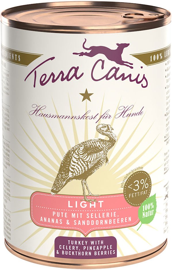 Terra Canis Light 6 x 400 g - Pute mit Sellerie, Ananas und Sanddornbeeren