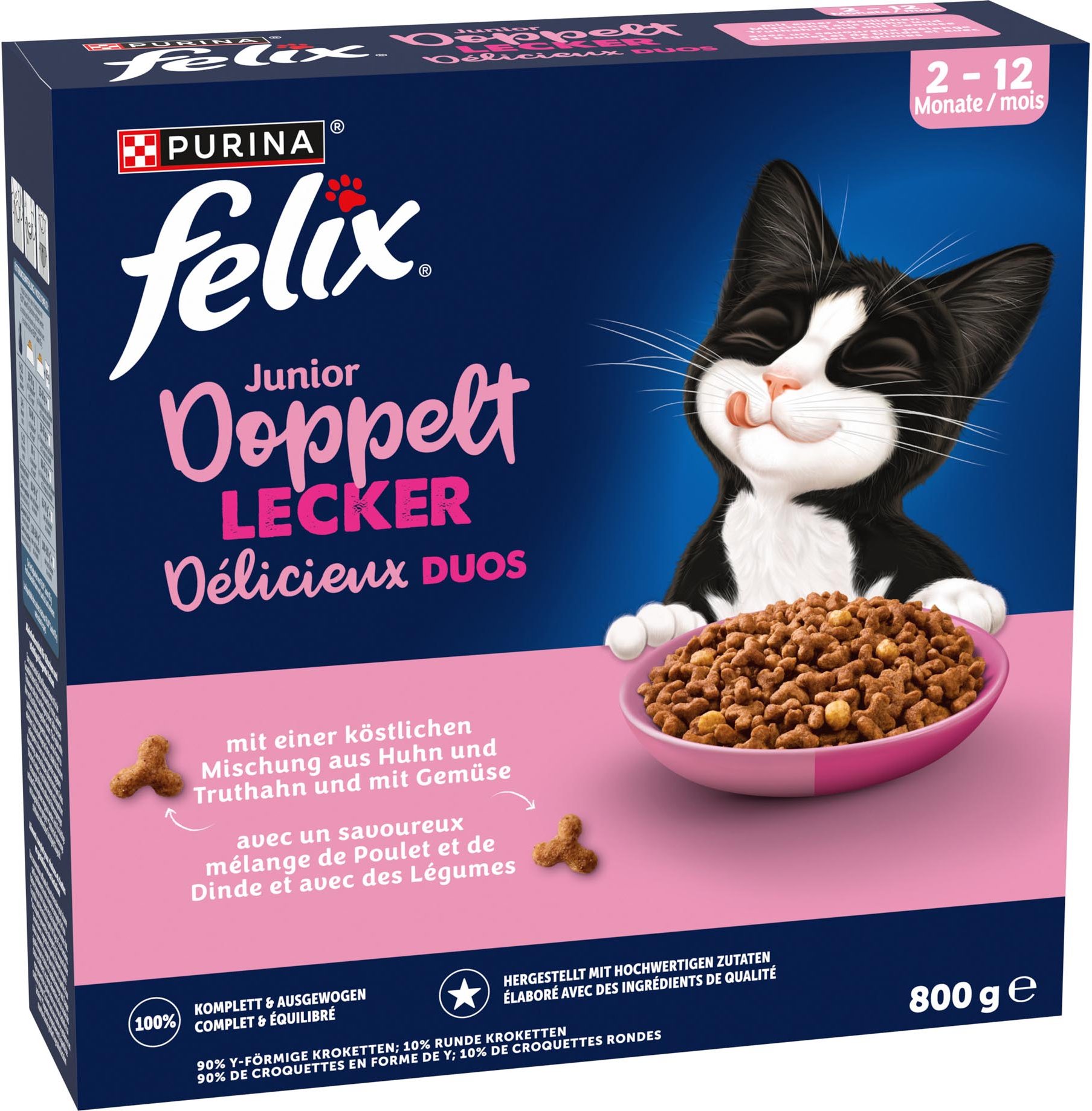 Felix Junior Doppelt lecker Huhn & Truthahn - 800 g