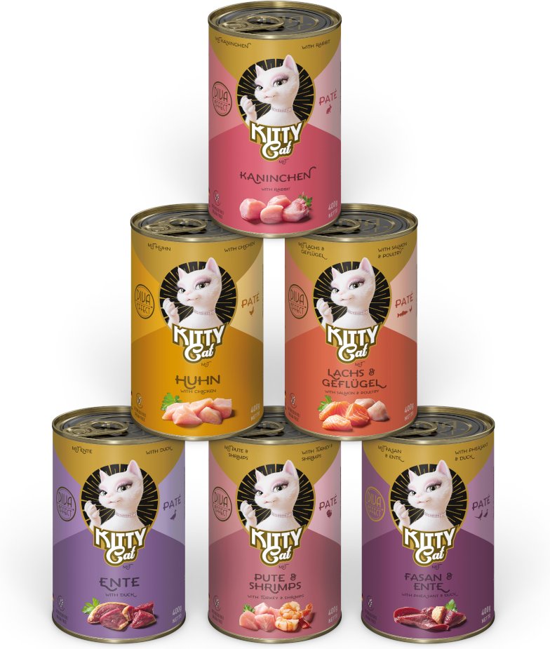 KITTY Cat Adult Pate 6 x 400 g - Mixpaket III (6 Sorten)