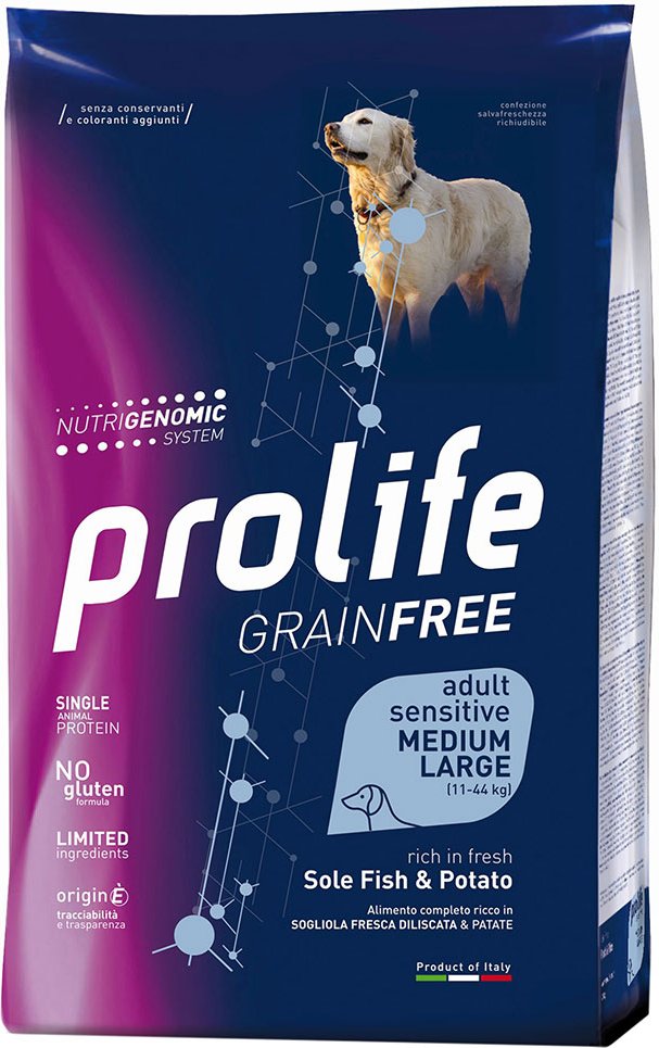 Dog Prolife Adult M/L Grain Free Sole Fisch & Kartoffel - 2 x 10 kg