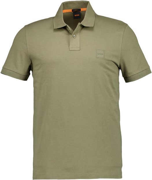 BOSS Orange Herren Polo-Shirt braun Slim Fit